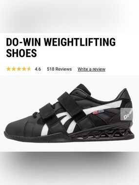 Do-Win Black and White Weightlifting Shoes